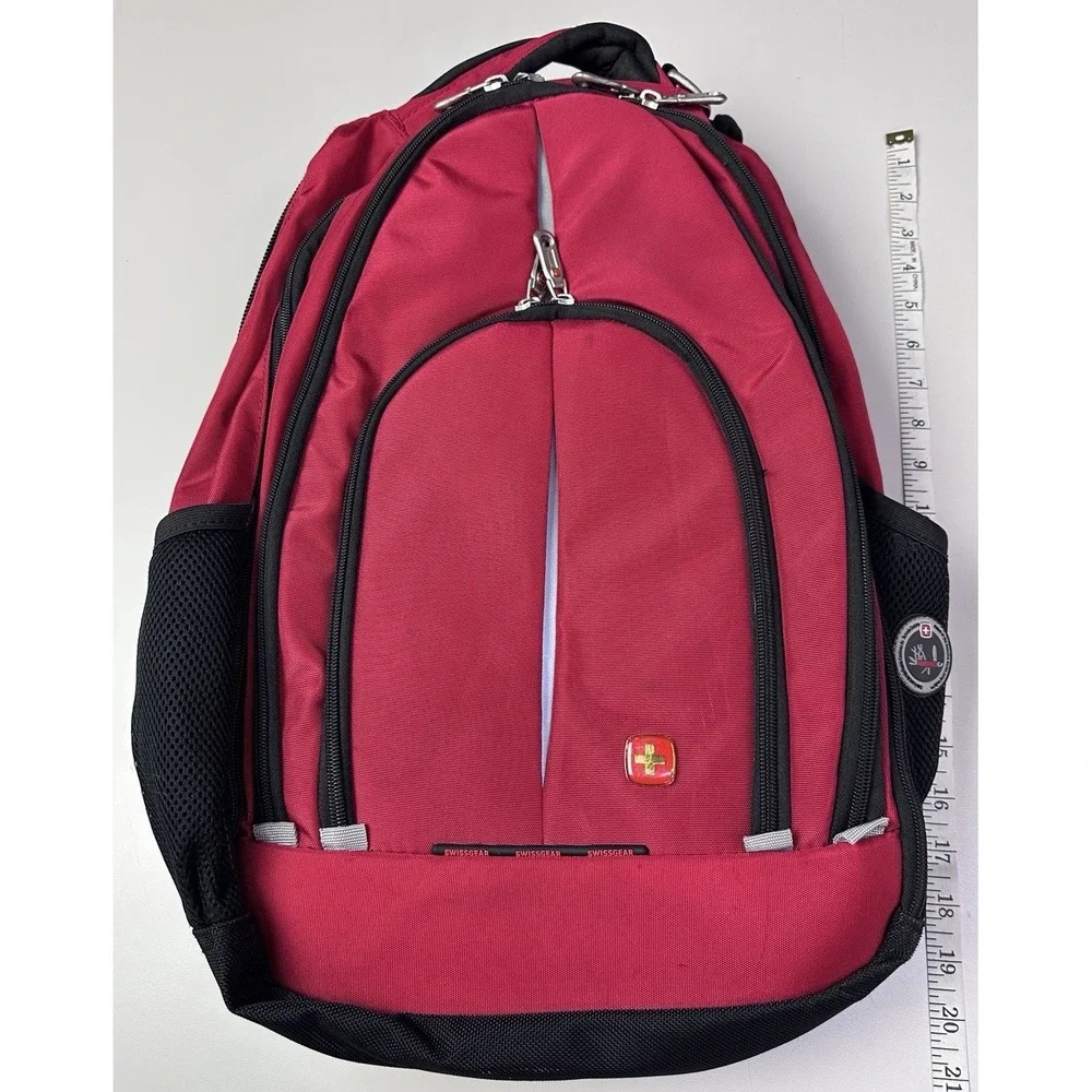 Swiss Gear‎ by Wenger Red & Blk Laptop Travel Back Pack in Great Condition 3j